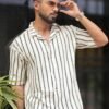Maniac - Men Comfort Opaque Striped Casual Shirt
