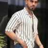 Maniac - Men Comfort Opaque Striped Casual Shirt