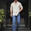 Maniac - Men Comfort Opaque Striped Casual Shirt