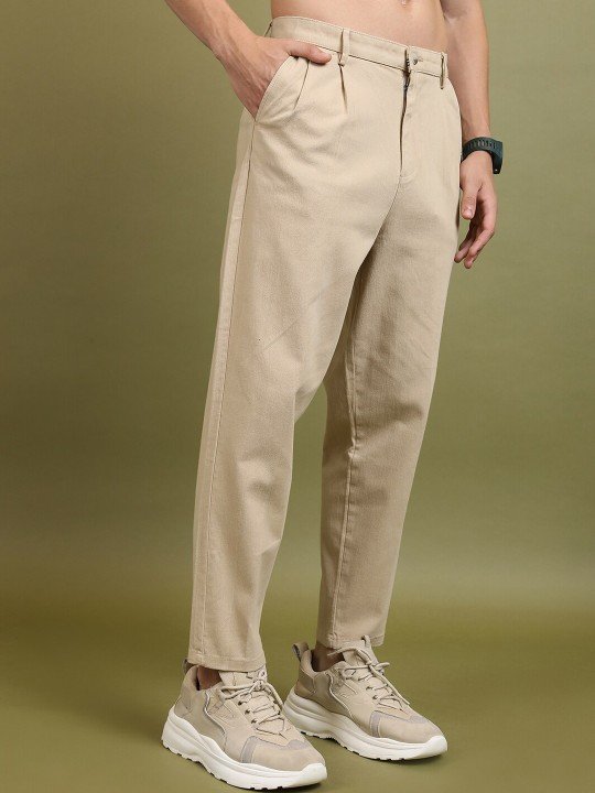 514b0519-23c4-4b20-b542-5bff560f8bf51703058231835HIGHLANDERMenBeigeTrousers2 HIGHLANDER Men Beige Mid-Rise Regular Fit Trousers