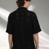 Campus Sutra Men Oversized Black Textured Casual Shirt