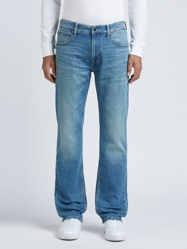 Pepe Jeans Men Holborne Regular Fit Light Fade Stretchable Jeans – Medium Blue