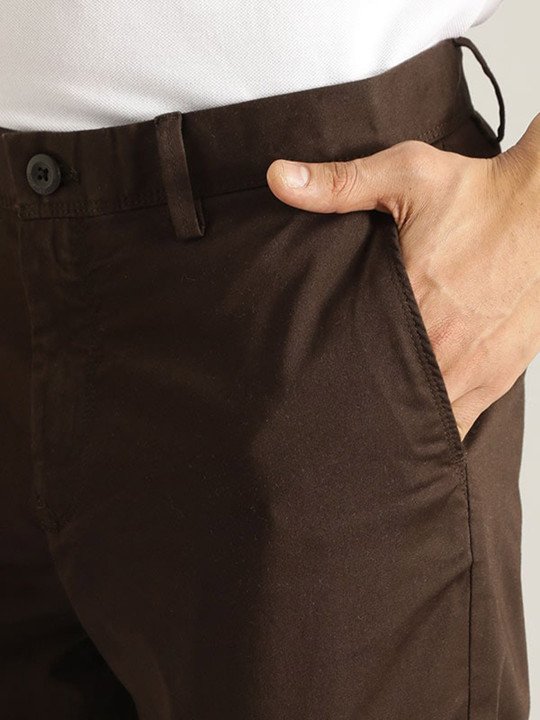 Indian Terrain Men Brooklyn Slim Fit Chinos Trousers