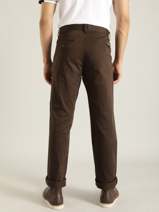 Indian Terrain Men Brooklyn Slim Fit Chinos Trousers