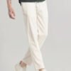 Snitch Men Classic Regular Fit Mid-Rise Linen Blend Trousers