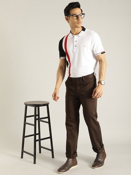 Indian Terrain Men Brooklyn Slim Fit Chinos Trousers