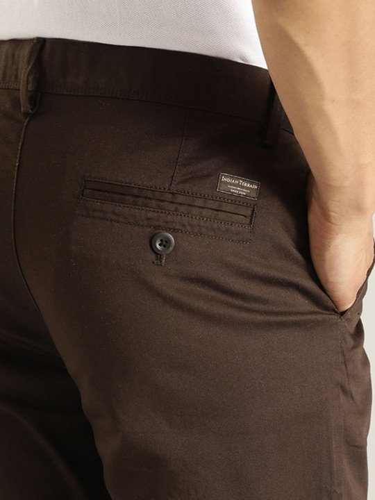 Indian Terrain Men Brooklyn Slim Fit Chinos Trousers