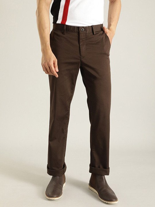 Indian Terrain Men Brooklyn Slim Fit Chinos Trousers
